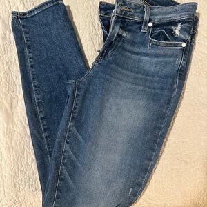 PAIGE Distressed Blue Skinny Jeans